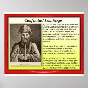 Religion, Confucianism, Teachings 1 Poster