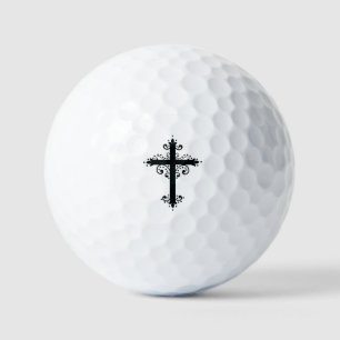 Religion Cross with an ornament Golf Balls
