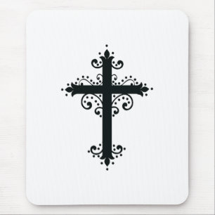Religion Cross with an ornament Mouse Pad