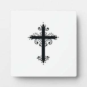 Religion Cross with an ornament Plaque