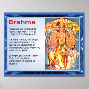 Religion, Hinduism, gods, Brahma Poster