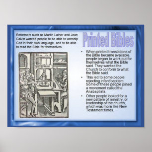 Religion, History, Reformation Printed Bibles Poster