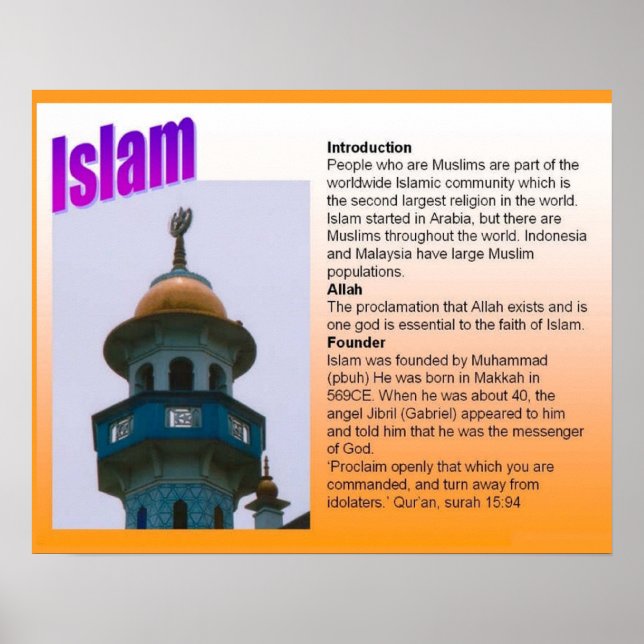 Religion, Islam, introduction Poster (Front)