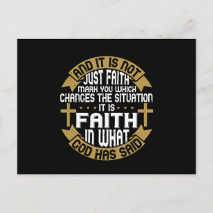 Religion - It Is Faith In What God Said Postcard