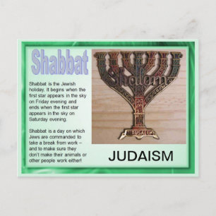 Religion,  Judaism, Shabbat Postcard