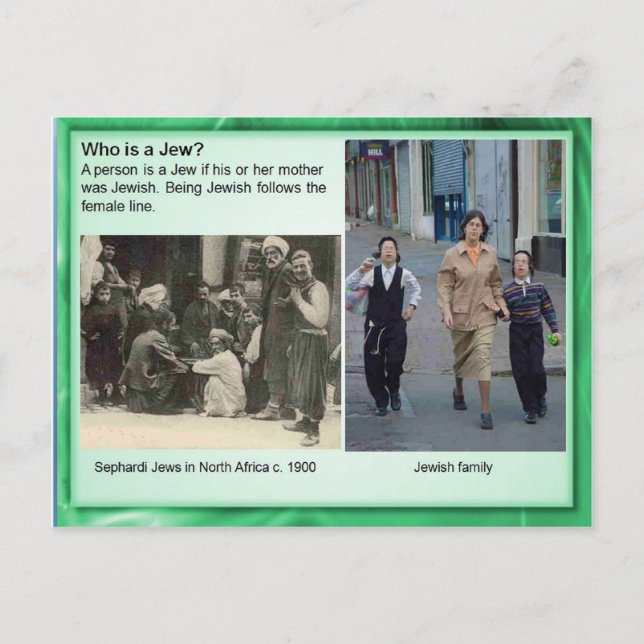Religion, Judaism, Who is a Jew? Postcard (Front)