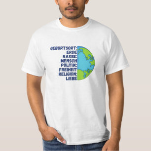 Religion Love Freedom People Planet Earth T-Shirt