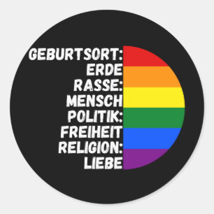 Religion Love Freedom People Rainbow Flag Classic Round Sticker
