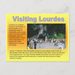Religion, Visiting Lourdes Postcard