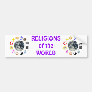 RELIGIONS of the WORLD Bumper Sticker