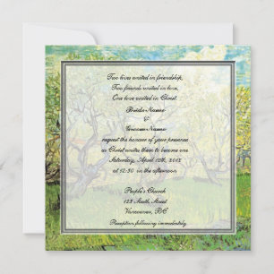 religion's wedding, van Gogh Orchard in Blossom Invitation