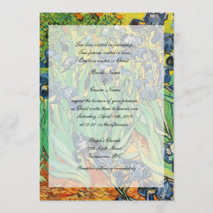 Religions wedding, Vincent van Gogh,Irises Invitation