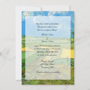 Religions wedding. Wheat Fields at Auvers Invitation