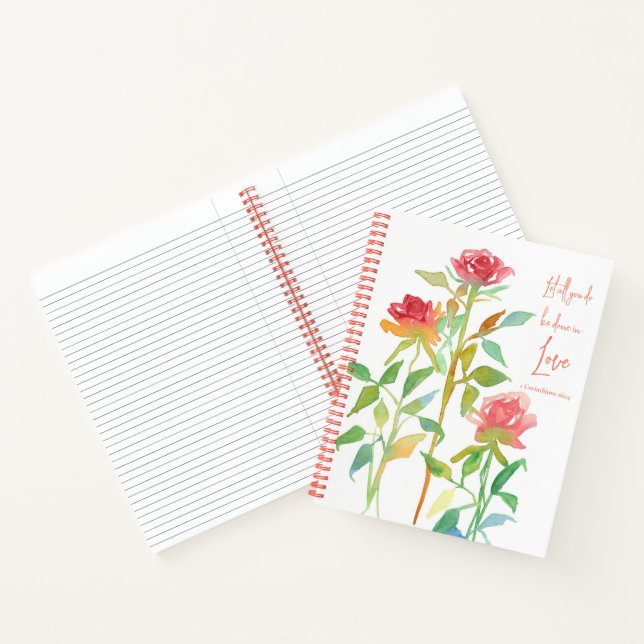 Religious 1 Corinthians 16 14 Roses Prayer Journal (Inside)