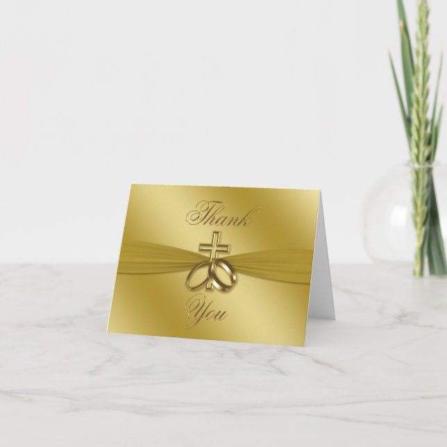 Religious 50th Wedding Anniversary Thank You (Front)