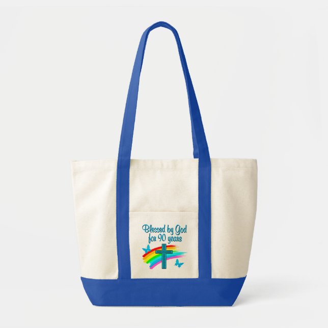 RELIGIOUS 90 YR OLD TOTE BAG (Front)