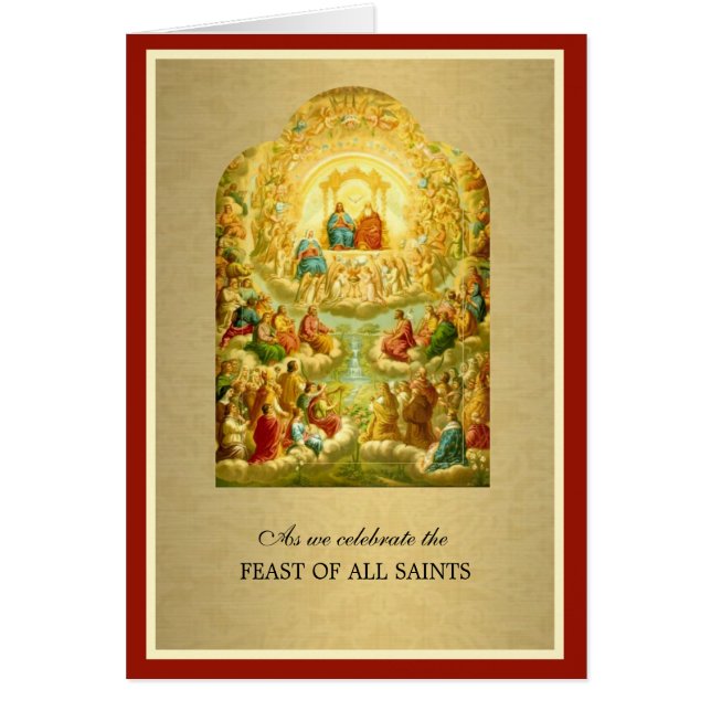 RELIGIOUS ALL SAINTS DAY VINTAGE PRAYER  (Front)