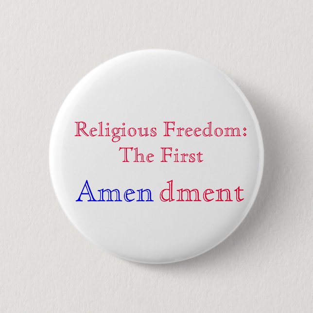 Religious Amen 6 Cm Round Badge (Front)