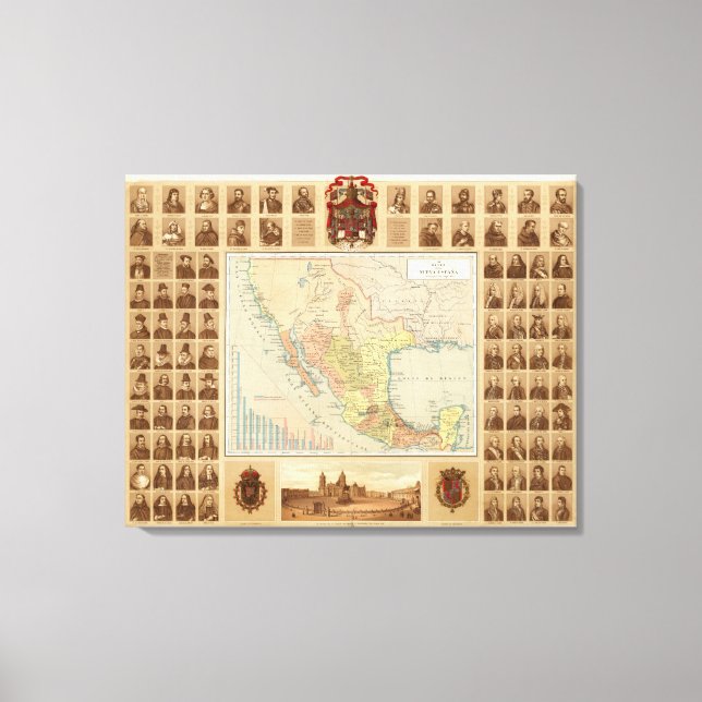 Religious and Secular Figures of Mexico Canvas Print (Front)