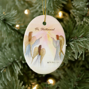 Religious Angels Personalised Ceramic Tree Decoration
