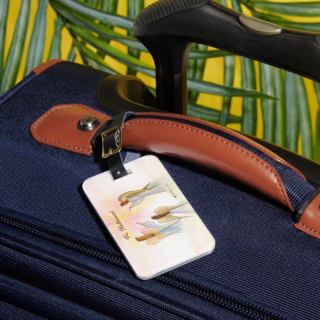 Religious Angels Personalised Luggage Tag (Front Insitu 1)