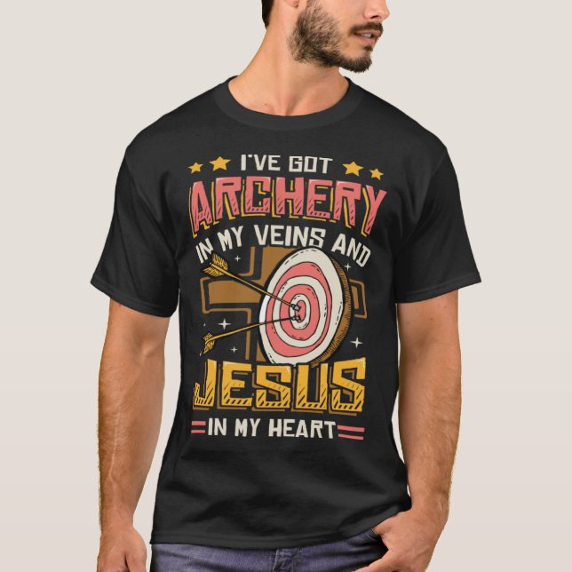 Religious Archer Bowman Archery T-Shirt (Front)