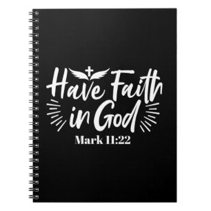 Religious Art: Have Faith in God Scripture Design Notebook