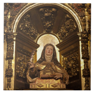 Religious art representing Santa Teresa 2 Tile