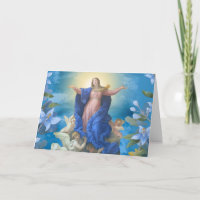 Religious Assumption of Mary Angels Scripture Card