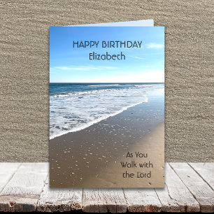 Religious Beach Birthday Card