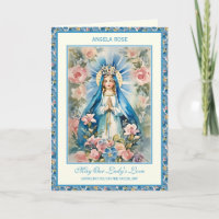 Religious Blessed Mary Floral Prayer Rosary