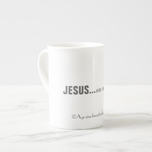 Religious Bone China Mug (Front Left)