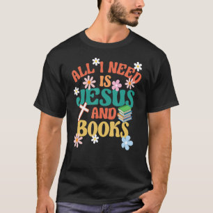 Religious Book Retro All I Need Is Jesus And Book T-Shirt