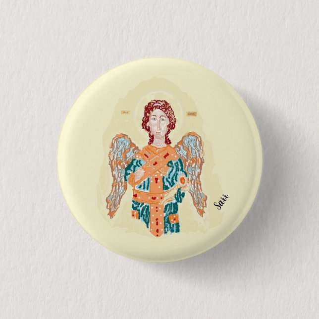 Religious Button : Archangel Gabriel (Front)