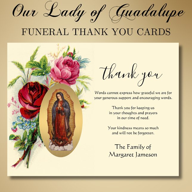 Religious Catholic Guadalupe Condolence Thank You (Creator Uploaded)