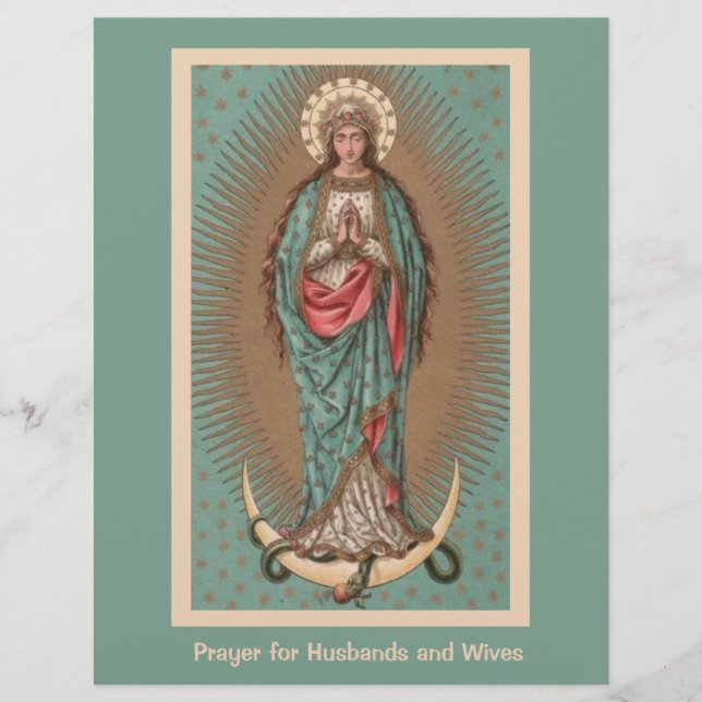 Religious Catholic Mary Prayer Husbands & Wives (Front)