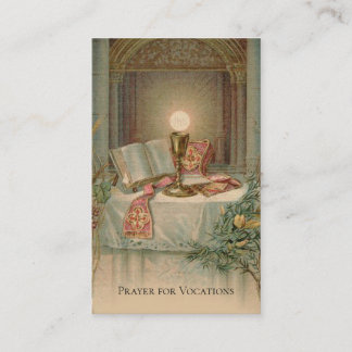 Religious Catholic Prayer for Vocations Holy Card