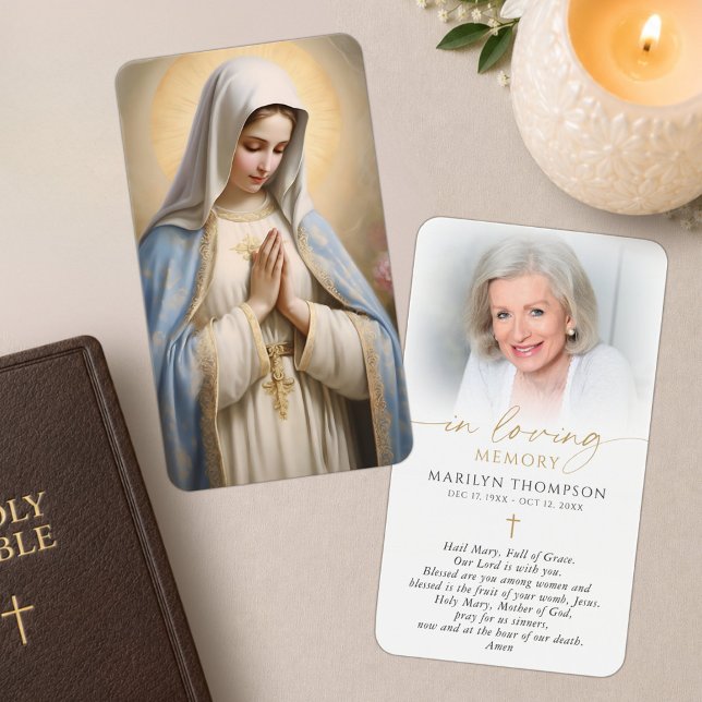 Religious Catholic Prayer Virgin Mary Cross Card (Creator Uploaded)