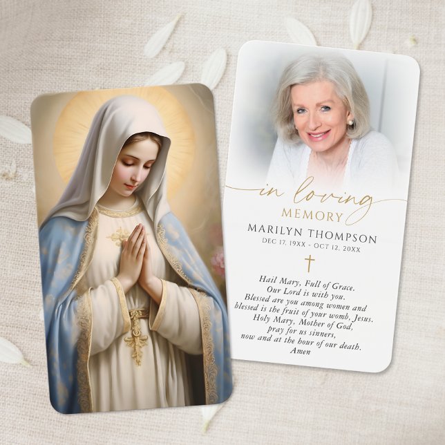 Religious Catholic Prayer Virgin Mary Cross Card (Creator Uploaded)