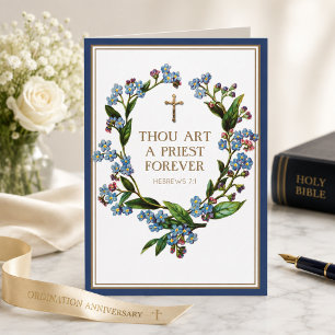 Religious Catholic Priest Ordination Anniversary Card