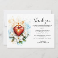 Religious Catholic Sacred Heart Jesus Condolence