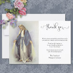 Religious Catholic Virgin Mary Condolence Thank You Card<br><div class="desc">Let these beautiful Blessed Virgin Mary Condolence Flat Thank You Note Cards express your appreciation to family and friends for all their support during your difficult time of loss.  All text and fonts can be modified.</div>