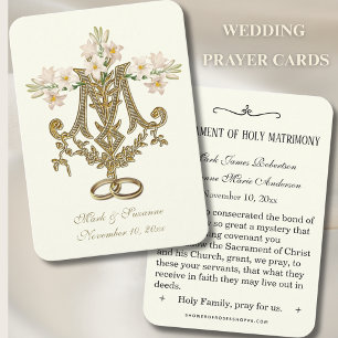Religious Catholic Wedding Favour Holy Card