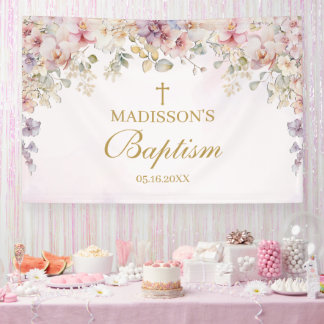 Religious Celebration Floral Orchids backdrop Banner