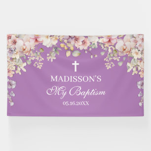Religious Celebration Floral Orchids purp backdrop Banner