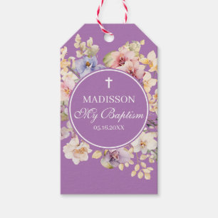 Religious Celebration Floral Orchids purple Gift Tags