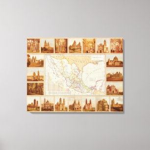 Religious Chart of Mexico Canvas Print