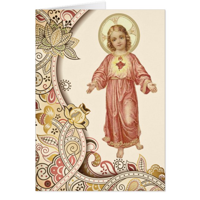 Religious Child Jesus with Decorative Border (Front)