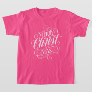 Religious Christ Christmas Chalkboard Calligraphy T-Shirt
