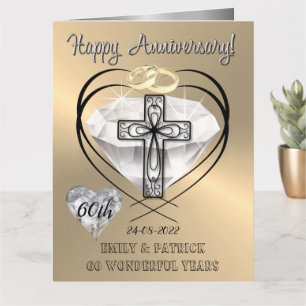 Religious Christian 60th Wedding Anniversary Card